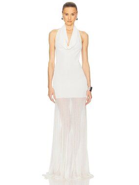 helsa natasha ruched dress Helsa Natasha Ruched Dress Moss Long Sleeve V-Neck Gown Sold Out/Rare